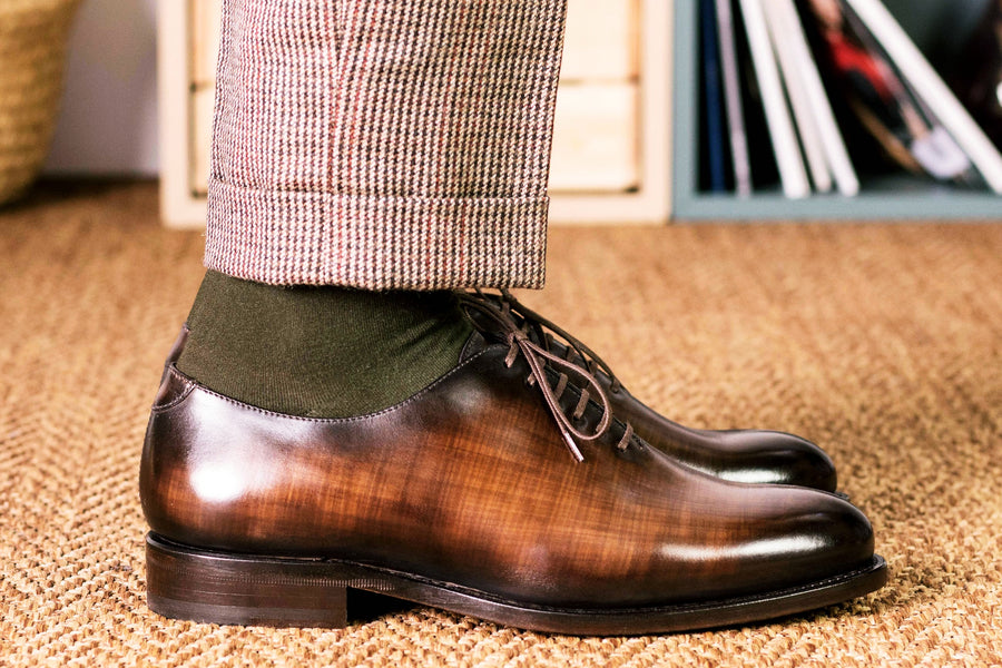 Whole-cut oxford with hand patina, 48H collection